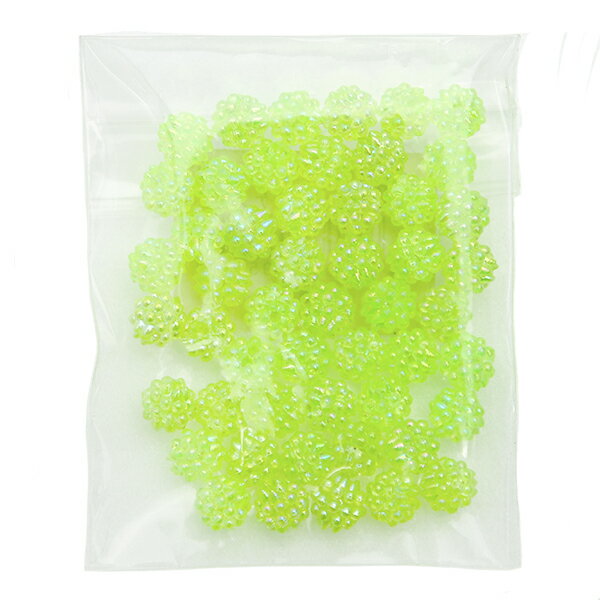 DX ベリービーズ 8mm プラスチックビーズ No.5 《ライトグリーン》 メール便/宅配便可