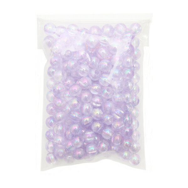 DX 丸ビーズ 8mm プラスチックビーズ No.9 《ライトパープル》 メール便/宅配便可
