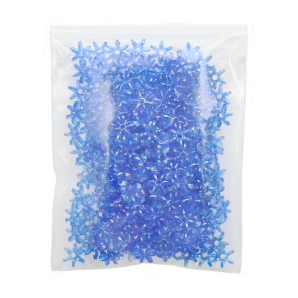 SH フラワービーズ 7mm プラスチックビーズ No.13 《ブルー》 メール便/宅配便可