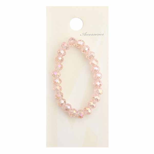 ガラスビーズ ボタンカット6mm フラミンゴピンク BJ-756 メール便/宅配便可