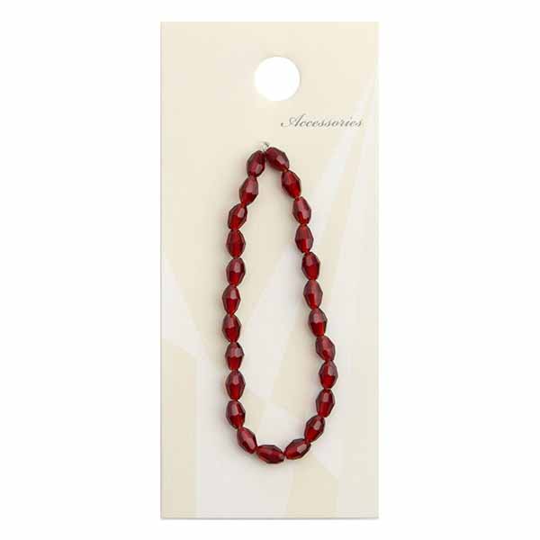 ガラスビーズ ナツメ 3×5mm レッド BJ-767 メール便/宅配便可