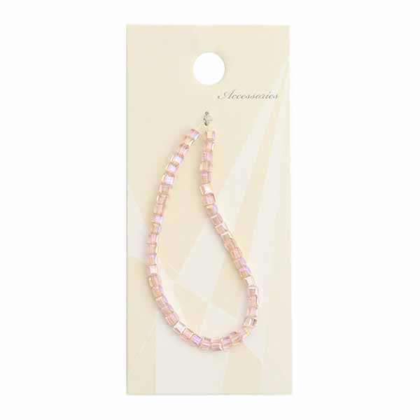 ガラスビーズ キューブ 2mm フラミンゴピンク BJ-776 メール便/宅配便可