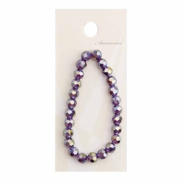 ガラスビーズ ラウンドカット 6mm バイオレット BJ-830 メール便/宅配便可