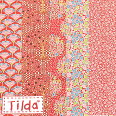 生地 カットクロス Tilda ティルダ カットクロス5枚組 赤系 メール便/宅配便可