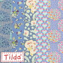 生地 カットクロス Tilda ティルダカットクロス5枚組 青系 メール便/宅配便可
