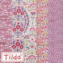 生地 カットクロス Tilda ティルダ カットクロス5枚組 紫系 メール便/宅配便可