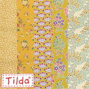 生地 カットクロス Tilda ティルダ カットクロス5枚組 黄色系 メール便/宅配便可