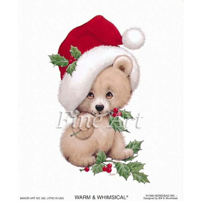 シャドープリント「コグマのサンタ」FA17-03 メール便/宅配便可