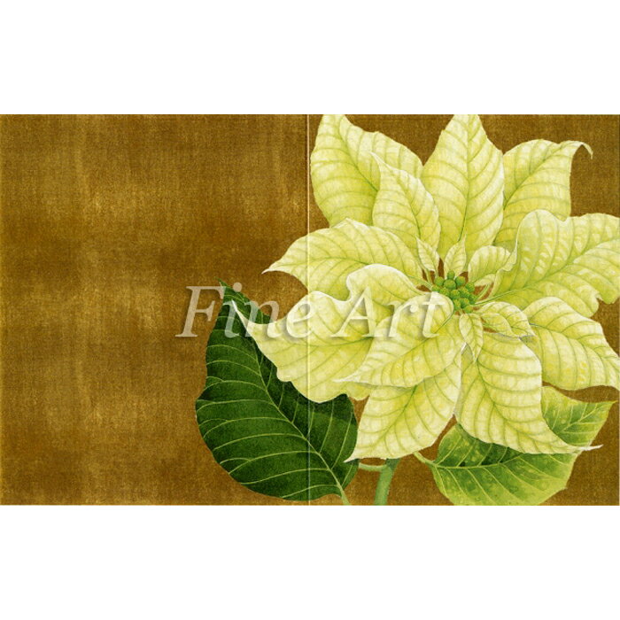 シャドープリント「白いポインセチア」FA17-28 メール便/宅配便可