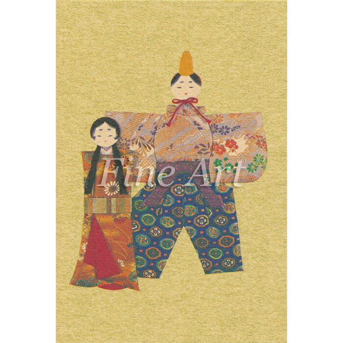 シャドープリント「雛人形1」FA17-52 メール便/宅配便可