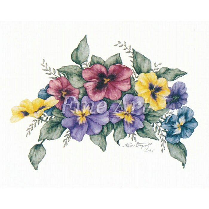 シャドープリント「花ブーケ」FA18-024 メール便/宅配便可