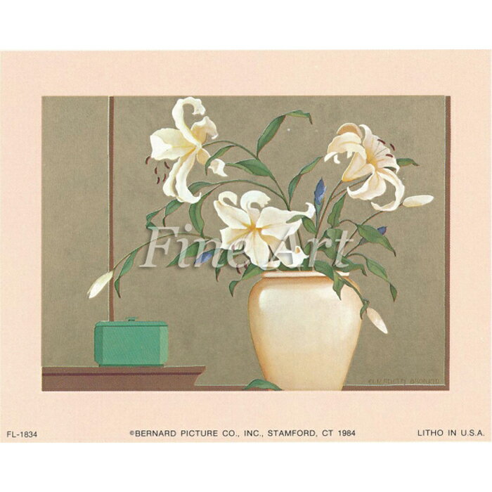 乐天商城 - シャドープリント「白百合と緑の小箱」FA18-031 メール便/宅配便可