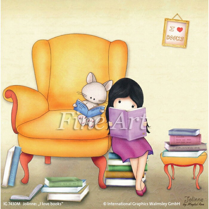 乐天商城 - シャドープリント「本、大好き！」FA18-153 メール便/宅配便可