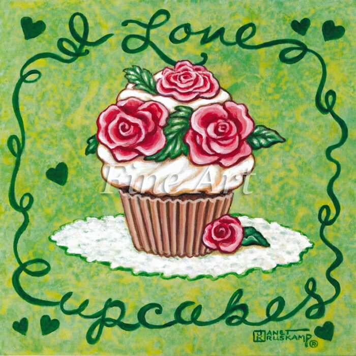 シャドープリント「ILOVECUPCAKES」FA18-171 メール便/宅配便可