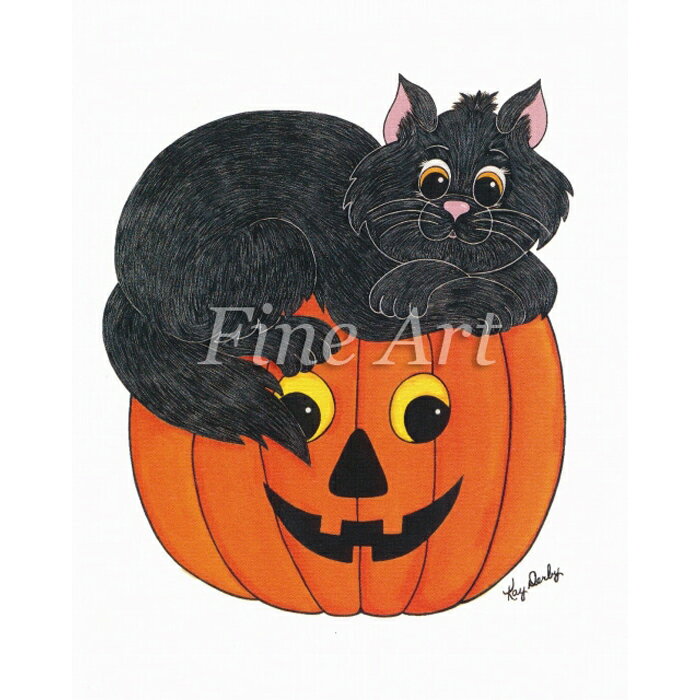 シャドープリント「ハロウィーンのねこ」FA18-190 メール便/宅配便可