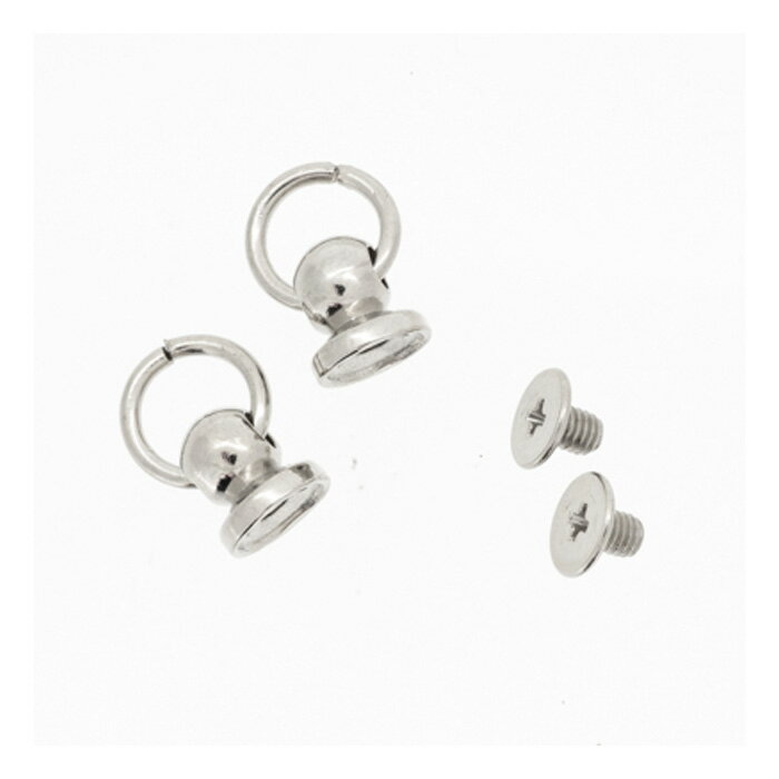 商品名：MIYUKI 金具 トチカン シルバー 2個入 メール便/宅配便可品　番：h7639サイズ：長さ:15mm/ネジ部:約4mm/リング直径:9mm素　材：亜鉛合金・鉄容量：2個入miyuki ミユキ スマフォ スマートフォン 金具 ス...