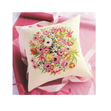 オリムパス 刺繍 キット クロスステッチ ピンクラナンキュラスメール便/宅配便可 no-5992