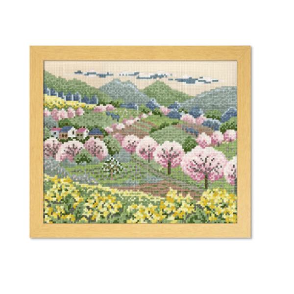 オリムパス 刺繍キット クロスステッチ 田園の春 メール便/宅配便可 no-7491