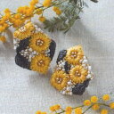 K.omonoさんの刺繍アクセサリーキット kakeraイヤリング yellow メール便/宅配便可 phc-085-2