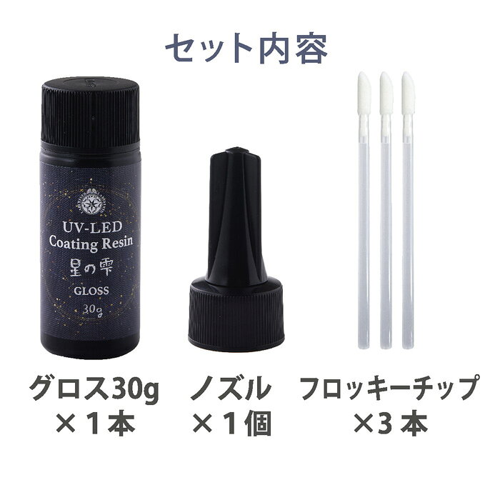 PADICO レジン液 UV-LEDコーティングレジン 星の雫 グロス 30g 403366