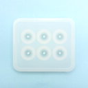 3Dシリコンモールドビーズ ボタン16mm(6個取) メール便/宅配便可 rssc-103