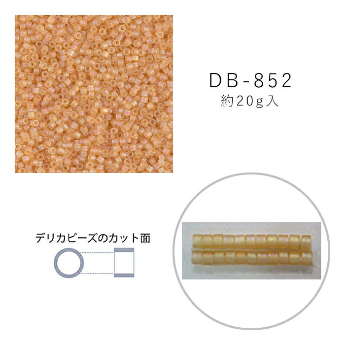 MIYUKI デリカビーズ DB-852 ツヤ消 金茶AB 20g メール便/宅配便可 db-852-20g