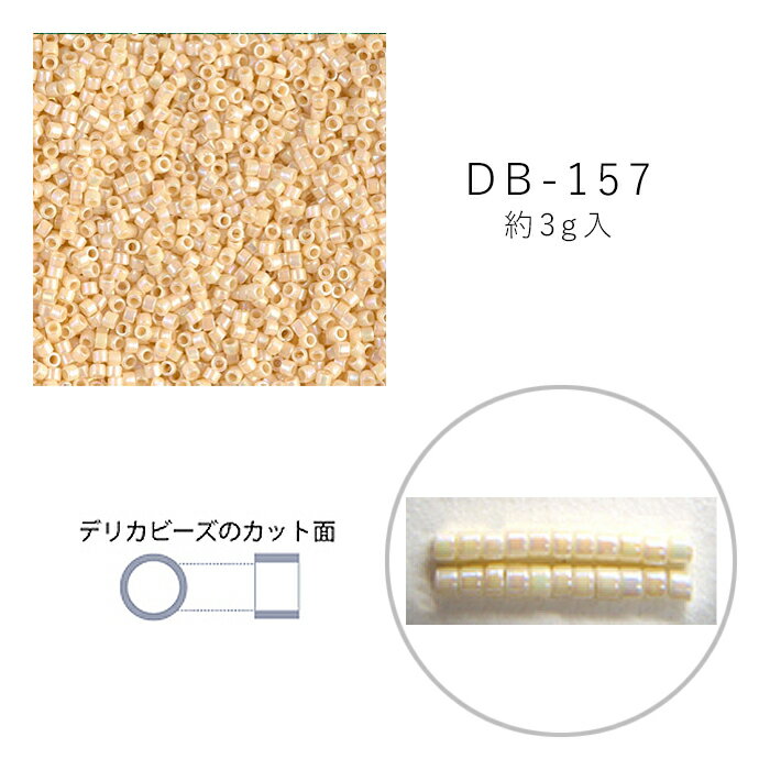 MIYUKI デリカビーズ DB-157 アイボリーギョクAB 3g メール便/宅配便可 db-157-3g 1