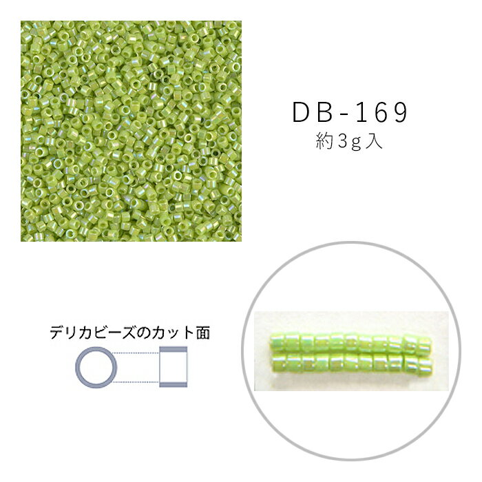 MIYUKI デリカビーズ DB-169 黄緑ギョクAB 3g メール便/宅配便可 db-169-3g