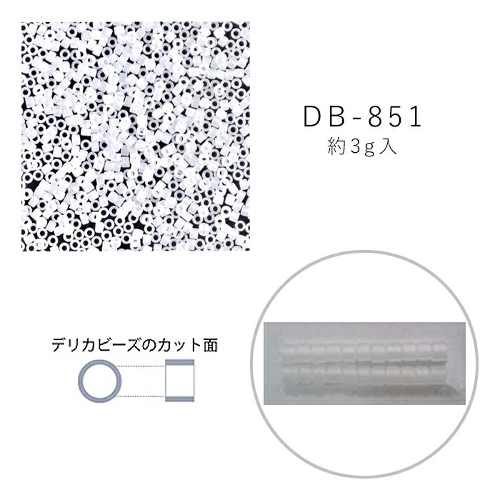 MIYUKI デリカビーズ DB-851 ツヤ消 クリスタルAB 3g メール便/宅配便可 db-851-3g