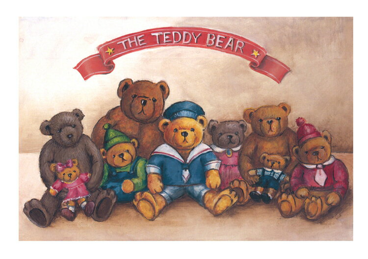 楽天手芸用品のABCクラフトABCクラフトオリジナル シャドープリント 「THE TEDDY BEAR」 AMC-110 メール便/宅配便可