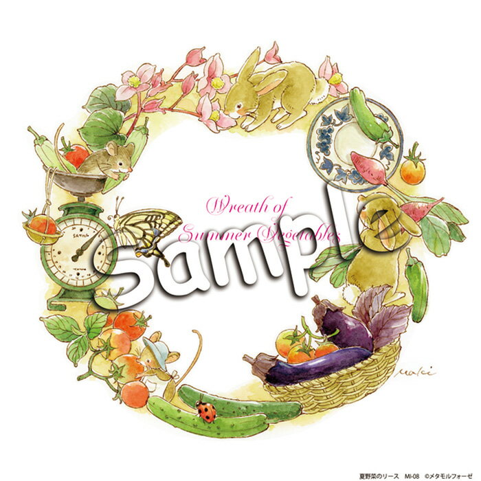 シャドープリント 夏野菜のリース メール便/宅配便可