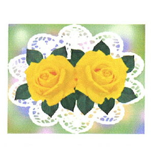 スタジオFeelデザインの立体テキストシート 「イエローのバラ」 S-047 メール便/宅配便可