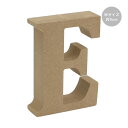 木製 オブジェ 切り文字 E アルファベット Mサイズ 約9cm agf-05e