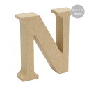 木製 オブジェ 切り文字 N アルファベット Mサイズ 約9cm agf-05n