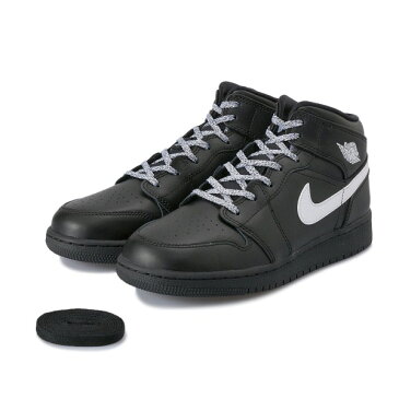 ジュニア 【NIKE】 ナイキ 225-25AIR JORDAN 1 MID BG エア ジョーダン 1 MID BG 554725-049　049BLK/WHT BK