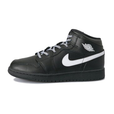 ジュニア 【NIKE】 ナイキ 225-25AIR JORDAN 1 MID BG エア ジョーダン 1 MID BG 554725-049　049BLK/WHT BK