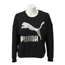 レディース 【PUMA ウェア】 W CLASSICS ロゴ クルースウェット 579049　01ブラック