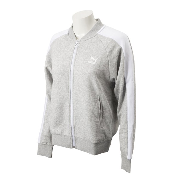 レディース 【PUMA ウェア】 W CLASSICS T7 トラックJK 579050　04ライト グレー ヘザー