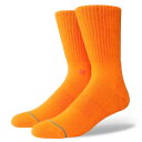 【STANCE SOCKS】 スタンス ソックス ICON M311D14ICO#ORA　ORANGE 【ご注意】こちらの商品は弊社実店舗からも集約(入荷)するため、「靴箱の破損、色あせ、プライス貼付、剥がし跡」「靴箱内の包装用紙破れ、商品タグなどが無い状態」「履きジワやボンドの付着、若干のシミ、汚れ」が生じる場合がございます。また、正規の靴箱が著しく破損している状態時には代替の靴箱を使用する場合もございます。尚、弊社実店舗から集約しました商品は検品を行って販売可能な商品をご案内致しております。その為、商品の状態の指定はできませんので予めご了承下さい。※こちらの商品につきましては下記ご利用ガイドをご確認下さい。■ご利用ガイド アメリカ カリフォルニア州サンクレメンテで誕生したソックスブランド STANCE SOCKS - スタンスソックス 。西海岸のカルチャーをルーツに靴下をキャンバスと捉え、数々の“魅せるソックス”をリリースしてきました。このアスレチック・ソックスでは、ロゴの刺繍がアクセントとなった清潔感のあるシルエットをお楽しみいただけます。贅沢な履き心地のために、Icon には上質な綿素材や、踵とつま先部分への強化加工が採用されています。深いヒールポケットと伸縮性のあるアーチサポートが、足のラインを優しく包み込むフィット感を実現。メッシュ加工が熱の蓄積を防止して、爽快感を維持します。 サイズ目安はこちら 素材＝コットン他【サイズ目安】Lサイズ＝25.5cm〜29cm上記サイズ表は各部位の目安寸法となります。製品の仕上がり寸法ではございません。こちらの商品は商品不良を除く返品・交換はお受け致しかねます。商品を入れる袋が破損していた場合、代用（他メーカーを含）の袋を使用する場合がございます。商品保護を主としたものですので、どうかご了承下さい。※画像はサンプルのため、若干の仕様変更がある場合がございます。予めご了承下さい。 【ご購入前に必ずこちらをご確認ください。 】 [ABCMART][ABCmart][abcmart][ABCマート][abcマート][エービーシーマート][エービーシー][エービーシー マート][バーゲン]