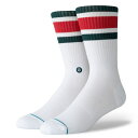 【STANCE SOCKS】 スタンス ソックス BOYD 4 M556A18BOY#WHR　WHITE/RED