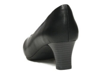【NUOVO】 ヌオーヴォ プレーントゥパンプス PLAIN PPS 5.5 NE40043 ヒール5.5cm F13 BLACK