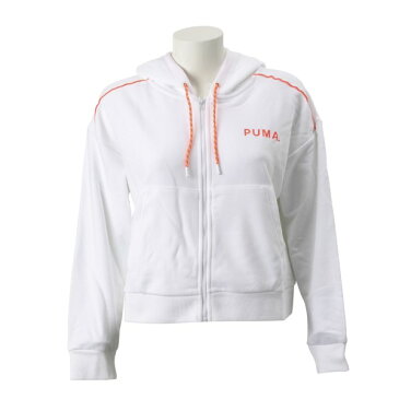 レディース 【PUMA ウェア】 プーマ ウェア W CHASE クロップド フーデッドジャケット 596032 02WHITE