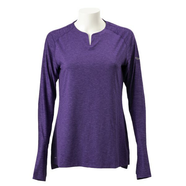 レディース 【Sauconyアパレル】 サッカニー W BREAKTHRU LONG SLEEVE ブレイクスルー ロング スリーブ SAW800260-VI VIOLET INDIGO