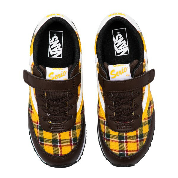 キッズ 【VANS】 SERIO (14-21) ヴァンズ セリオ V2030K CHK　BROWN/YELLOW