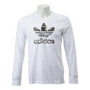 【ADIDAS ウェア】 アディダス M CAMO TRF LS TEE カモ トレフォイル ロングスリーブ Tシャツ GH7811　WHT