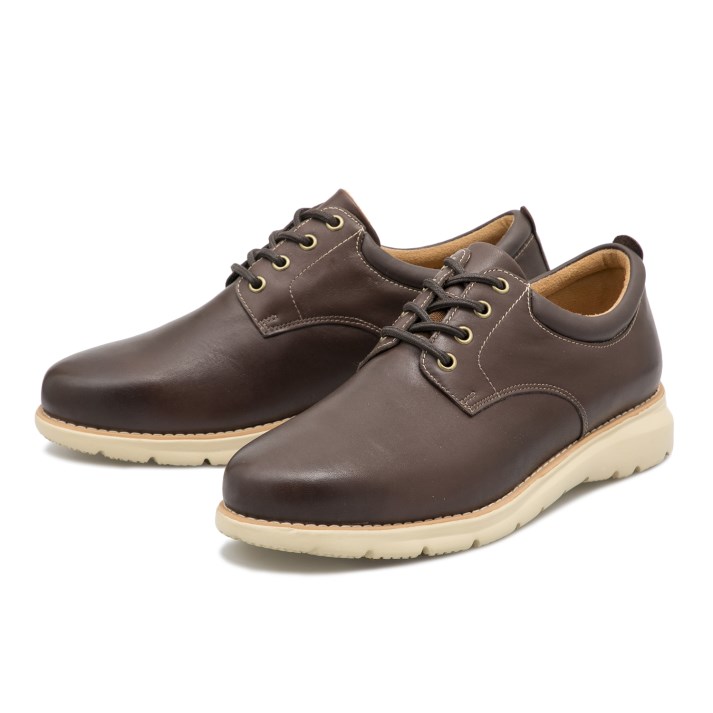 【HAWKINS】 ホーキンス 防水ウォーキングシューズ トラベラー アイステック プレーントゥ TR IT PLAIN 3E HL80143　DK.BROWN