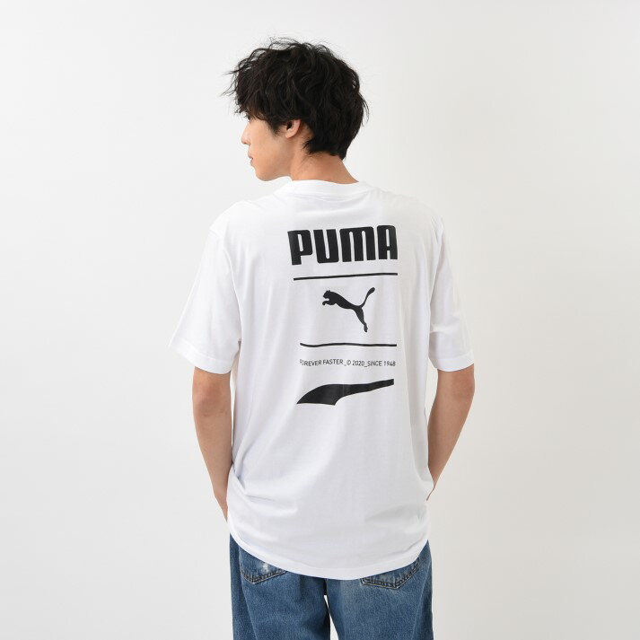 【PUMA ウェア】 プーマ ウェア M RECHECK PACK グラフィック ティー 597884　02WHITE