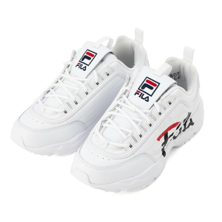 【FILA】 フィラ DISTRACER SCRIPT F05460125　WHT/NVY/RED