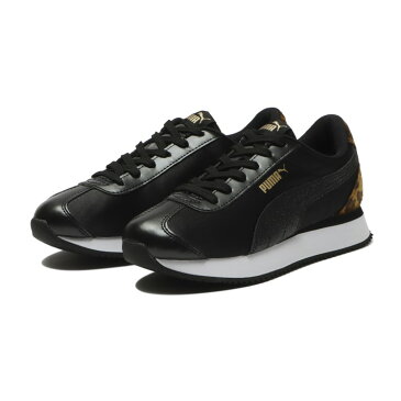 レディース 【PUMA】 プーマ TURINO STACKED LEOPARD チュリーノスタックド レオパード 380217 ABC-MART限定 *01BK/BK