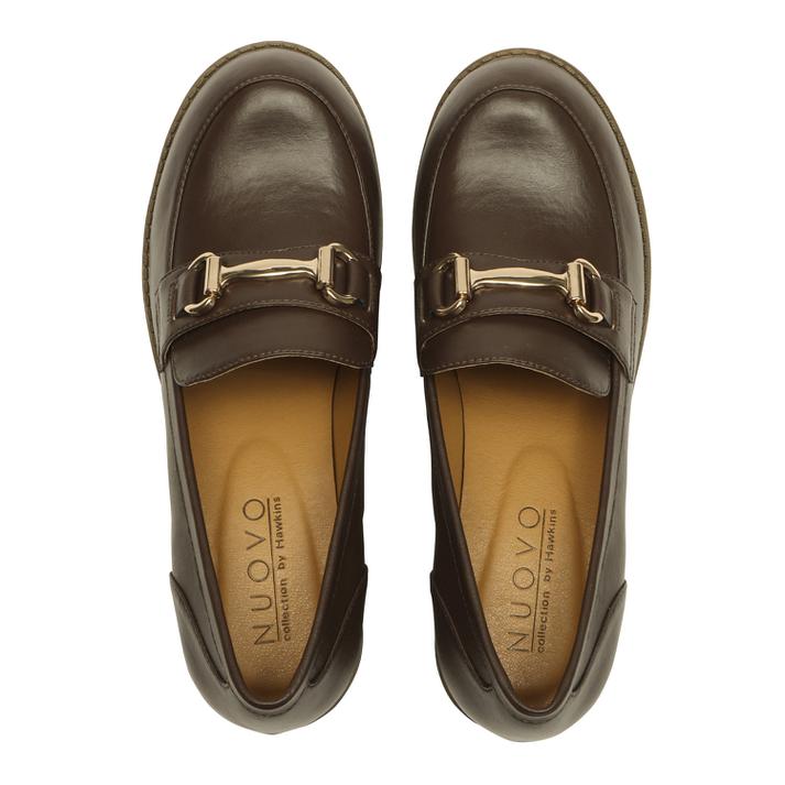 レディース【NUOVO】 ヌオーヴォ TANK LOAFER 6.5 タンクローファー6．5 NC40123 DK.BROWN